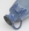 Blue ceramic vase with handle