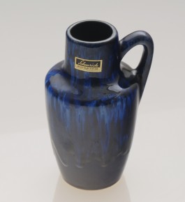 Blue ceramic jug