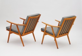 Pair of Ton armchairs