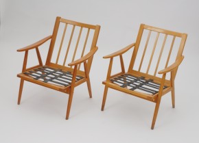 Pair of Ton armchairs