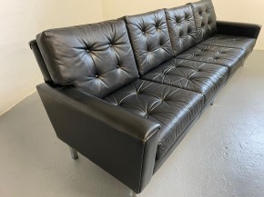 Leather sofa in style of Florence Knoll 