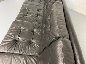 Leather sofa in style of Florence Knoll 