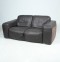 Two-seater sofa made of coarsely grained thick leather