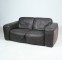 Two-seater sofa made of coarsely grained thick leather