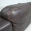 Two-seater sofa made of coarsely grained thick leather