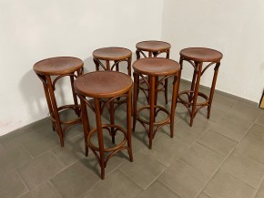 Set of 6 Thonet bar stools