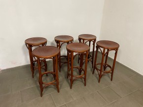 Set of 6 Thonet bar stools